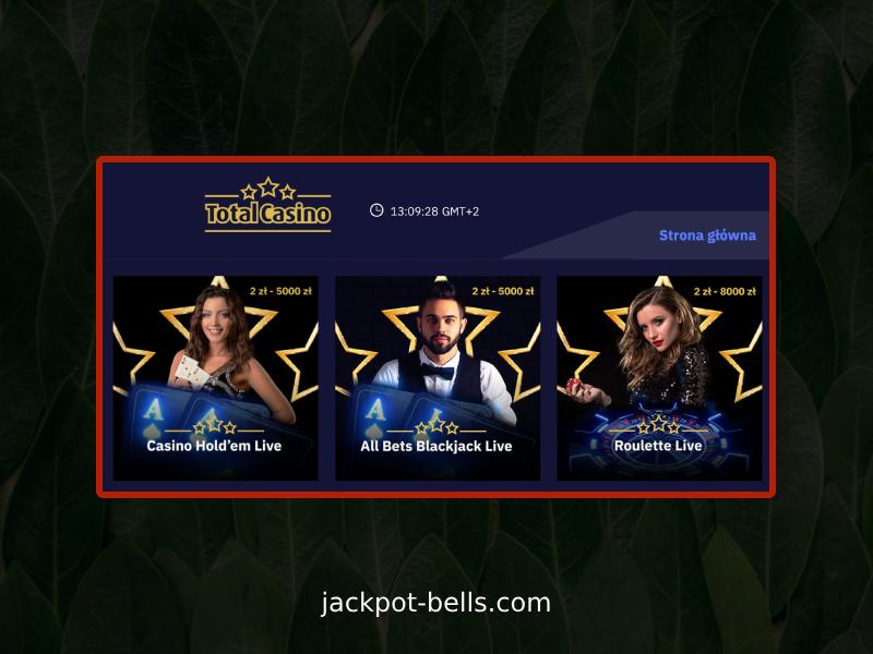 Jak uruchomić grę Jackpot Bells w Total Casino